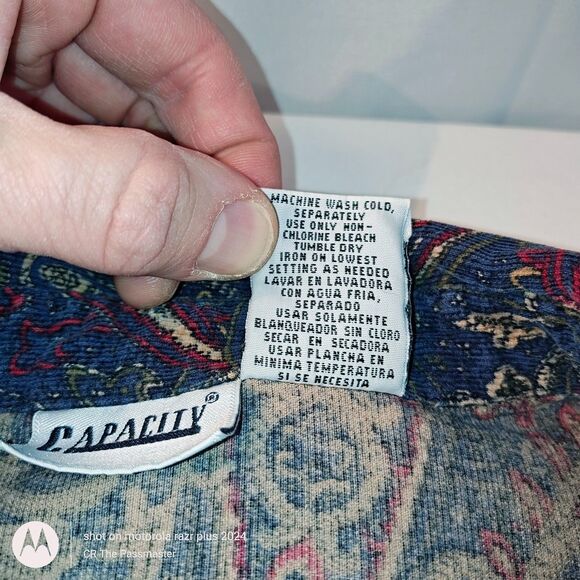 Vintage 1985 Capacity Brand Cotton Paisley Shirt - Picture 2 of 9